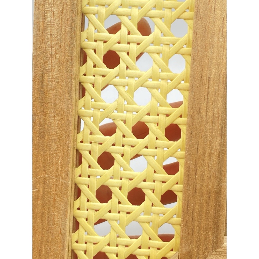 Tommy Bahama Cane Rattan Wood Caning Square Picture Frame Photo 4x4 / 9x9 - Picture 8 of 10